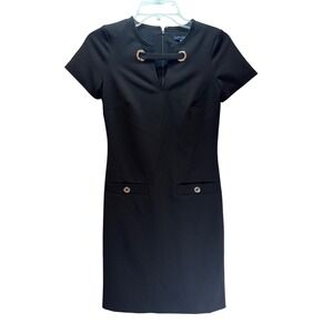 Tommy Hilfiger Black Dress Size 0P Career Office Petite Cocktail Party Feminine‎